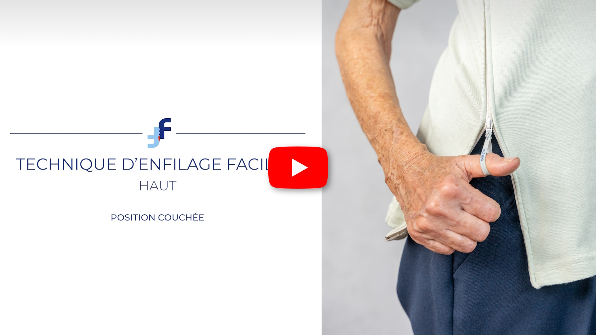 Technique d'enfilage facilité haut couché