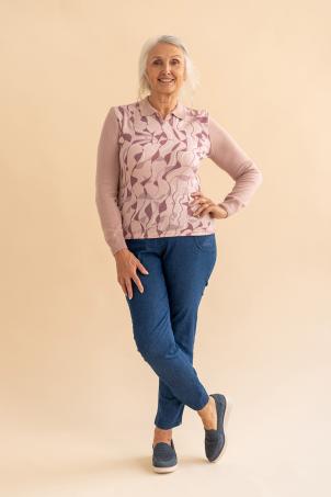 Pull manches longues col chemisier (POLIENAS)