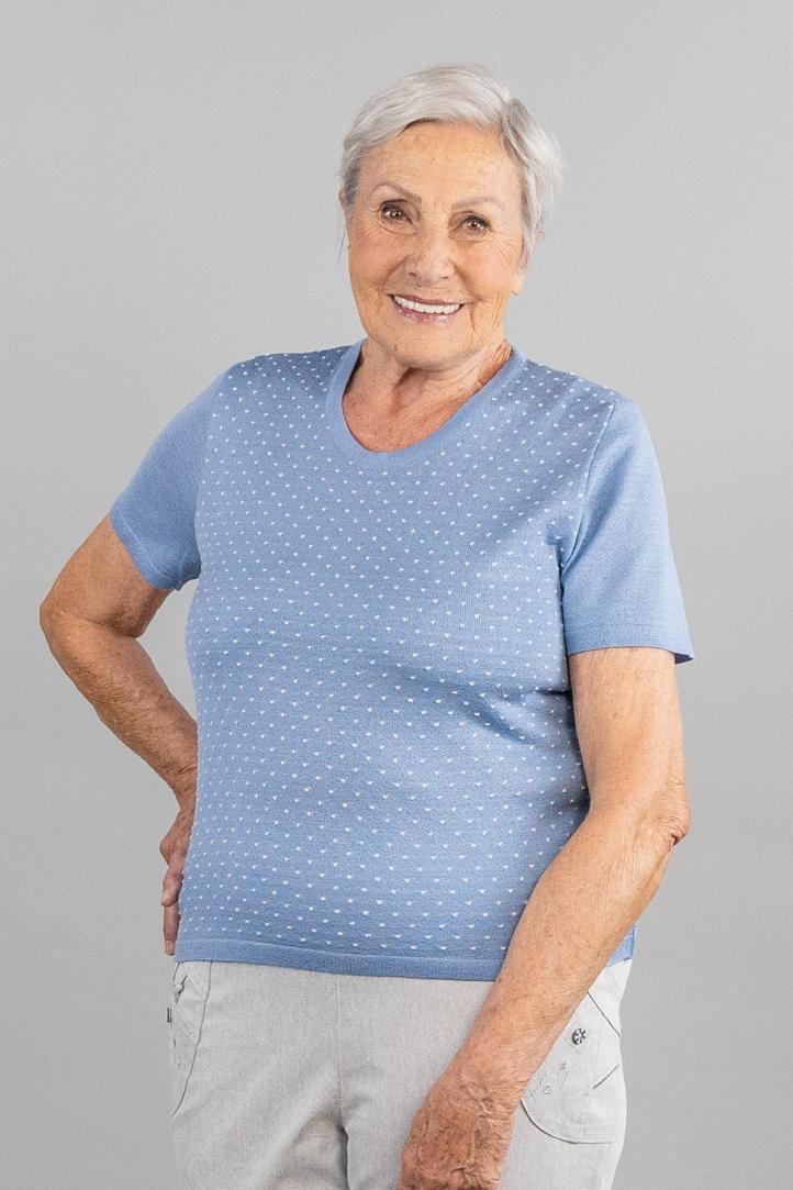 Pulls manches courtes femmes sénior pour personne agée