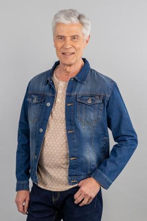 Veste unie en jean (VIGNES)