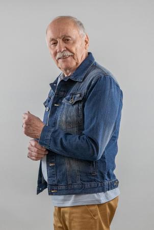 Veste unie en jean (VIGNES)