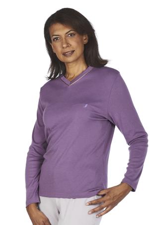 Tee-shirt col v manches longues (THORY)