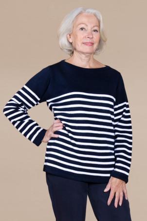 Pull col rond rayé (PUCHAY)