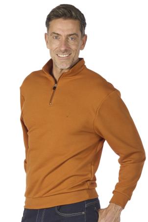 Sweat uni col camionneur manches longues (SOLAIZE)