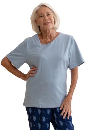 Tee-shirt uni col asymetrique (TADEN)