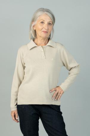 Pull col polo manches longues (PONTEILLA)