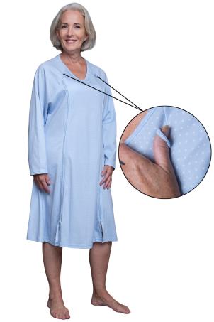 Chemise de nuit adaptée imprimée  manches longues (NICOLLE)