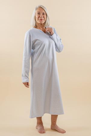 Chemise de nuit manches longues ouverture dos (NAIROBI)