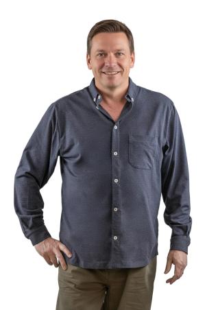 Chemise unie en jersey manches longues (CHENAS)