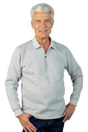 Sweat col polo zippé manches longues (SACLAY)