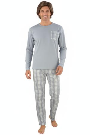Pyjama col rond manches longues (NOIRON)