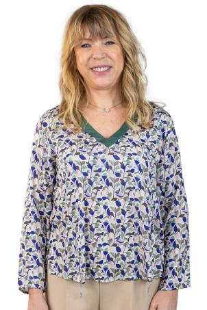 Blouse adaptée imprimée manches longues (BARCY)