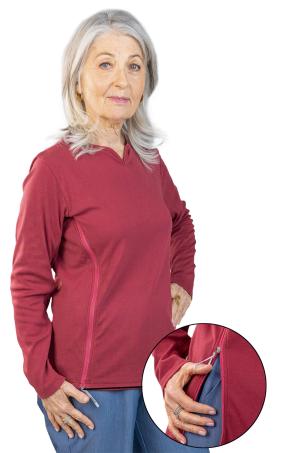 Tee-shirt adapté manches longues zippees (TEXAS)