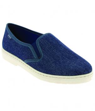 Mocassin en toile aspect jean (STEPHAN)