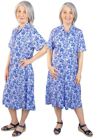 Robe médicale imprimée manches courtes (RENO)