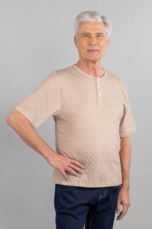 Tee-shirt imprimé col tunisien (TURSAC)
