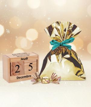 Coffret-noel-m-opaline- calendrier perpétuel en bois, papillotes (CADEAU20)
