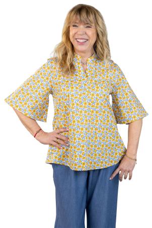 BLOUSE EN COTON MANCHES COURTES (BAMAKO)