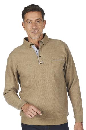 Pull col polo manches longues  (PUYBRUN)