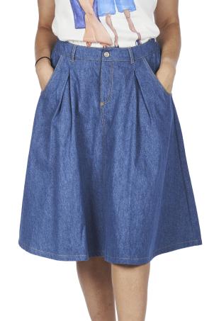 Jupe en jeans mi-longue (JINNAI)