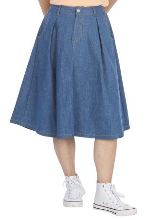 Jupe en jeans mi-longue (JINNAI)