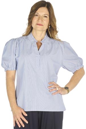 Blouse rayée manches courtes bouffantes (BUCAY)