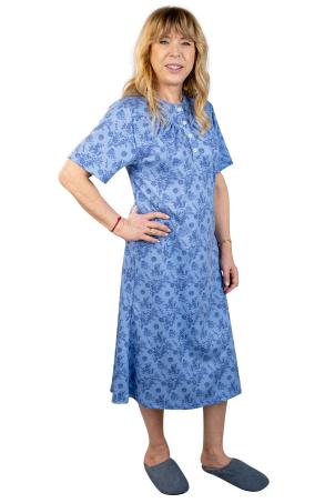 Chemise de nuit longue imprimée manches courtes (NANTES)