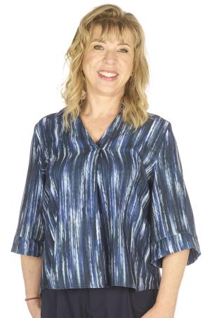 Blouse ample imprimée manches 3/4 (BACKEL)