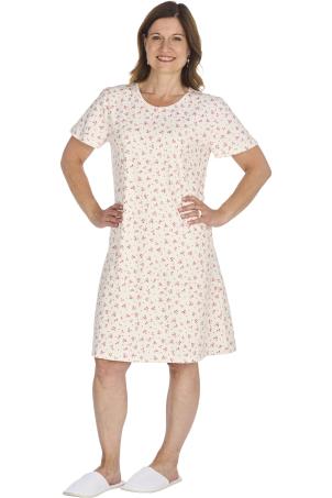 Chemise de nuit imprimée manches courtes (NICOSIE)