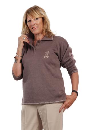 Polo classique à manches longues (femme) (PAMPELUNE)