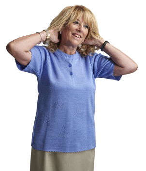 Pull manches courtes col tunisien 3 boutons (PIA)