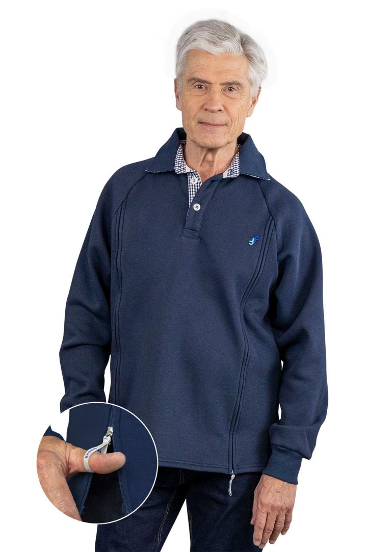 Polos manches longues homme sénior pour personne agée