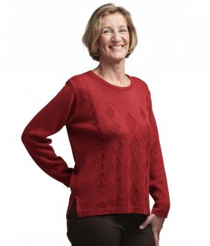 Pull fantaisie torsade manches longues (PRESLY)