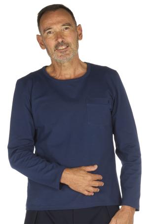 Tee-shirt uni col rond manches longues (TEYRAN)