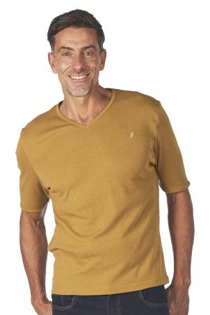 Tee-shirt uni col v manches courtes (TOLLA)