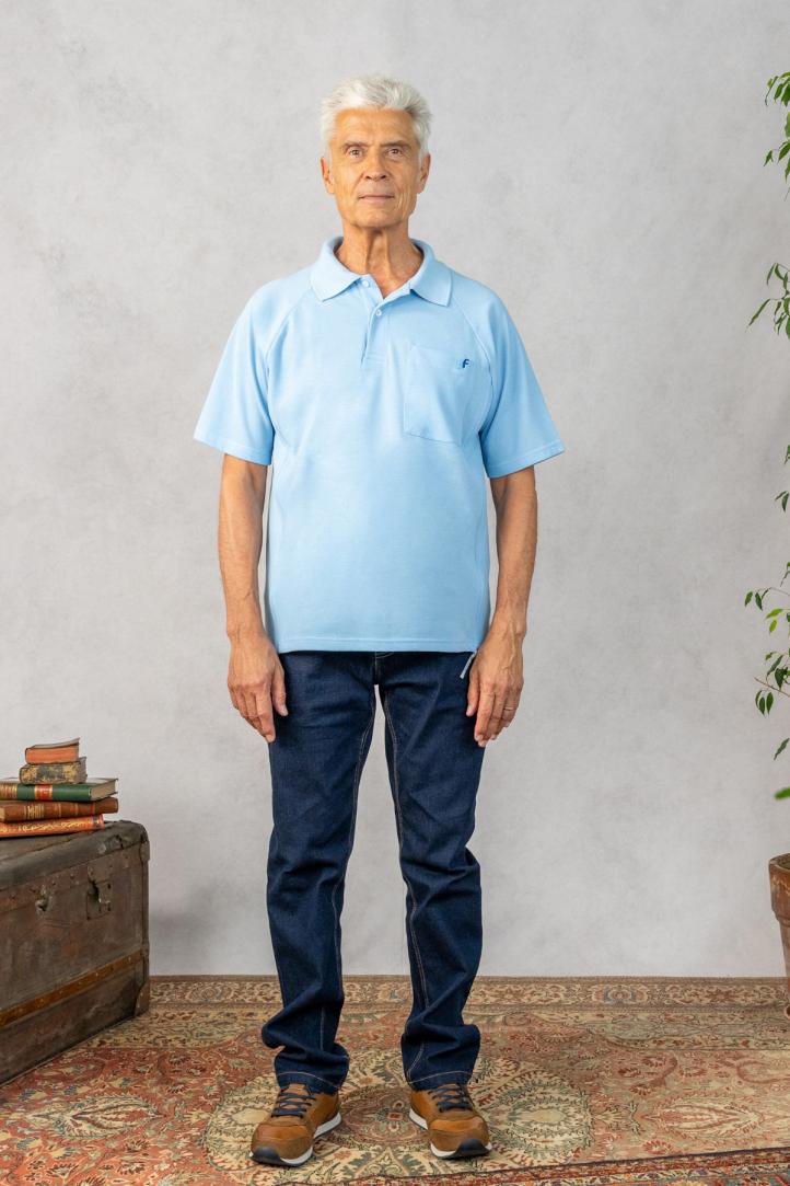 Polos manches courtes homme sénior pour personne agée