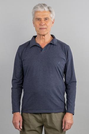 Polo col sans bouton manches longues (PONTSAINTESPRIT)