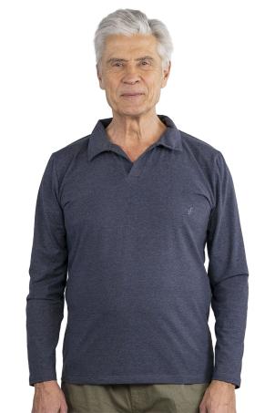 Polo col sans bouton manches longues (PONTSAINTESPRIT)