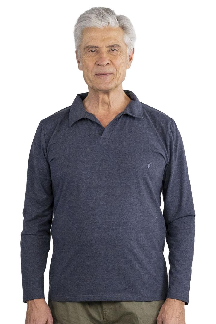 Polos manches longues homme sénior pour personne agée