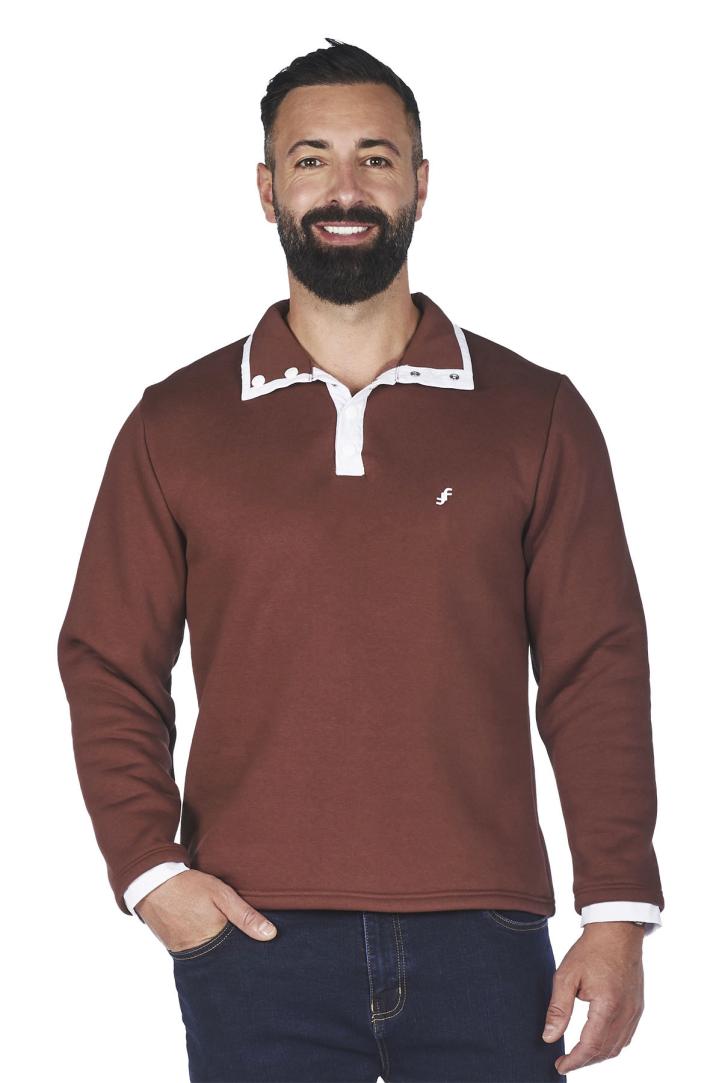 Polos manches longues homme sénior pour personne agée