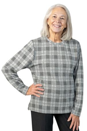 Pull leger a carreaux manches longues (PAJAY)