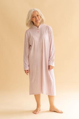 Chemise de nuit manches longues ouverture dos (NUARS)