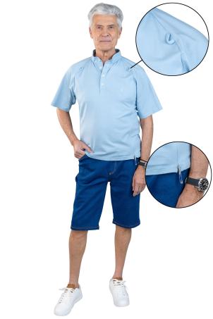 Tee-shirt adapté uni col mao manches courtes (TACOMA)