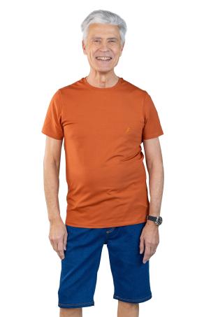 Tee-shirt uni col rond manches courtes  (THONON)
