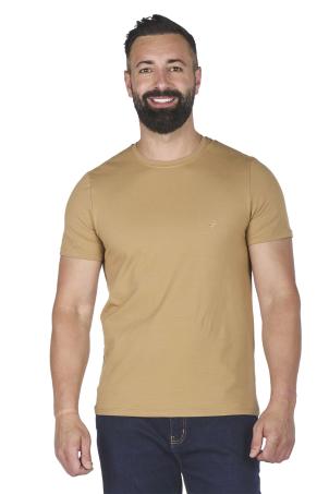 Tee-shirt uni col rond manches courtes  (THONON)
