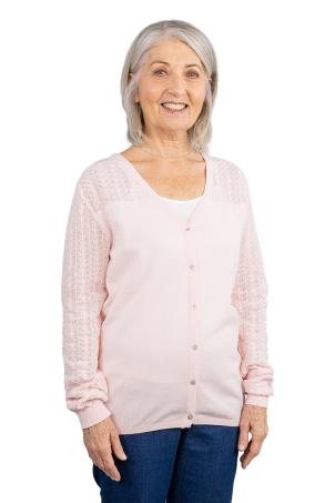 Gilet uni ajouré manches longues (GUERET)