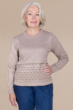 Pull Lurex manches longues 3 bandes (PIANA)