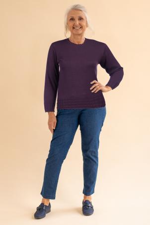 Pull manches longues bord franc (PINON)