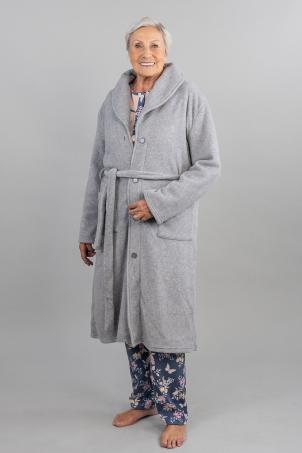 Robe de chambre unie manches longues (ROMANS)
