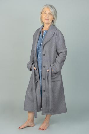 Robe de chambre unie manches longues (ROMANS)